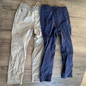 GAP Boys Active Pants with zipper pockets in navy and grey